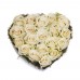 Box srdce biele ruže